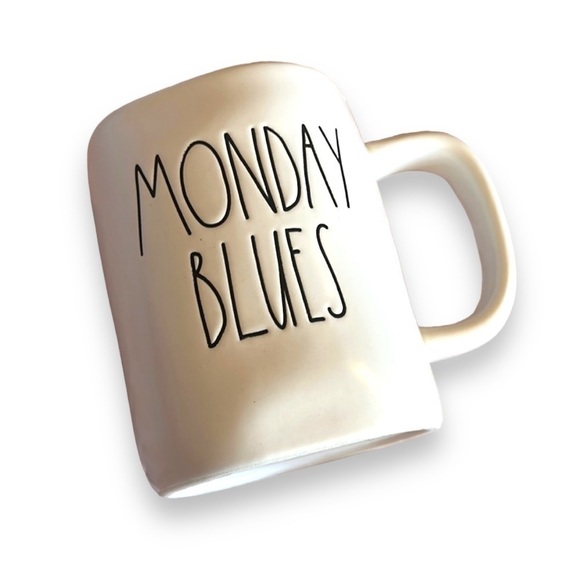 Rae Dunn MONDAY BLUES Mug LL ceramic cup coffee tea - Picture 1 of 2